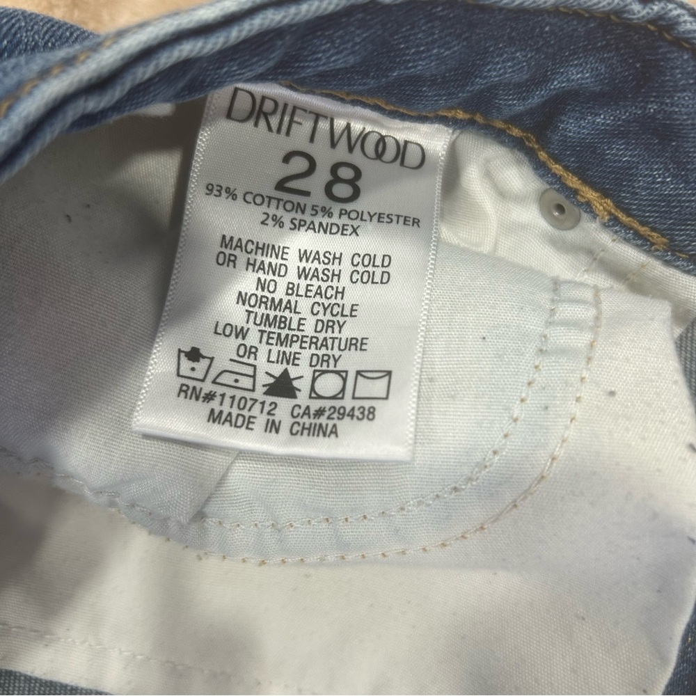 Driftwood Colette womens Jeans sz 28/6 Boho Embroidered Cuff Stretch Denim Ankle - Picture 6 of 13